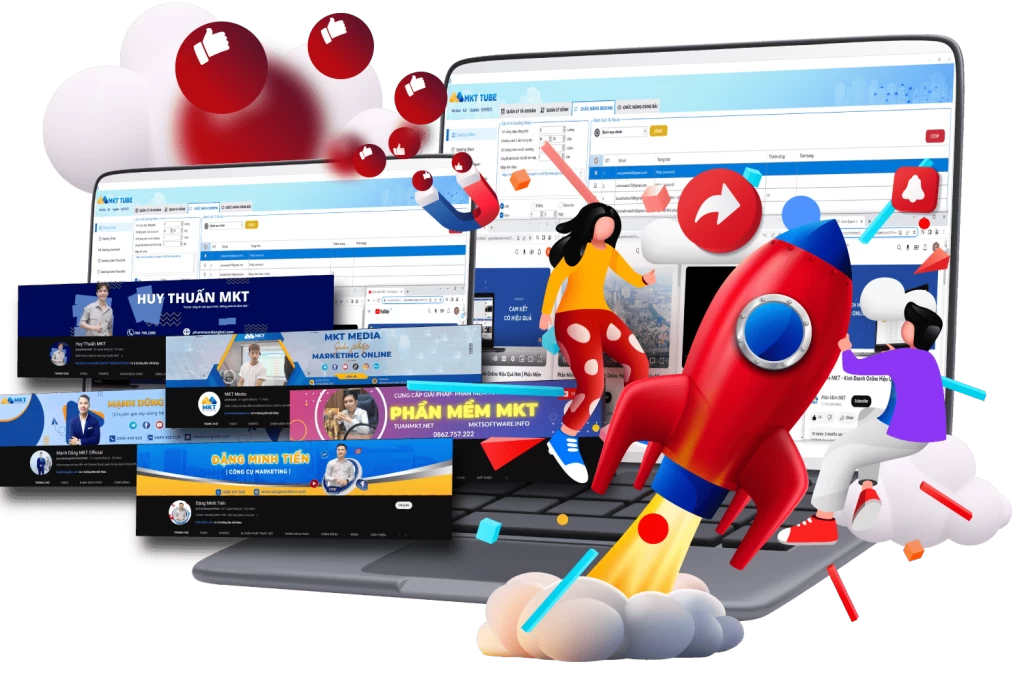 MKT Tube YouTube channel management software dashboard
